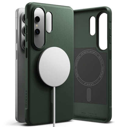 Pouzdro MagSafe pro Samsung Galaxy S26 Ultra, Ringke, Onyx, Tmavě zelená