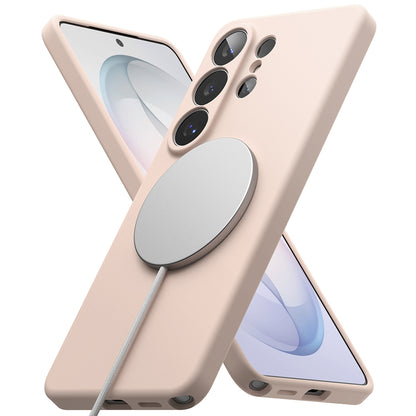 Pouzdro MagSafe pro Samsung Galaxy S26 Ultra, Ringke, Silikon, Růžová