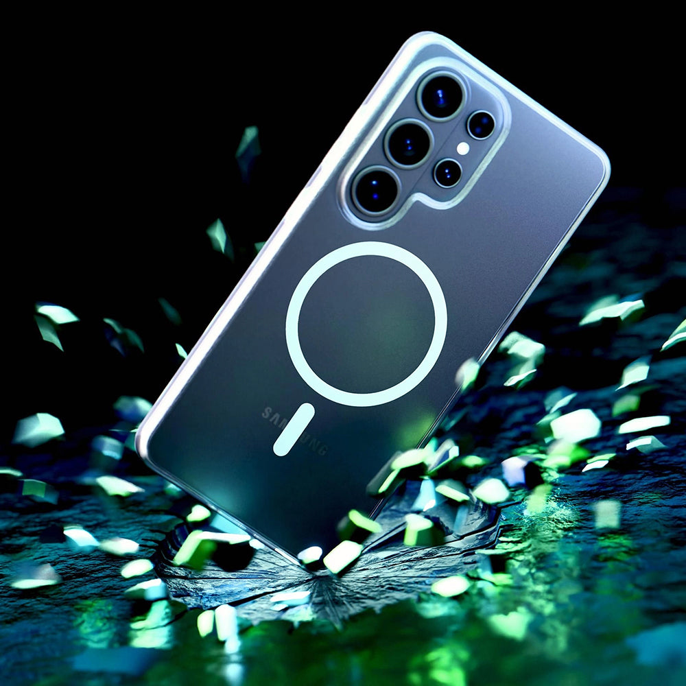 Pouzdro MagSafe pro Samsung Galaxy S26 Ultra S948, 3MK, Clear MagCase, Průhledné