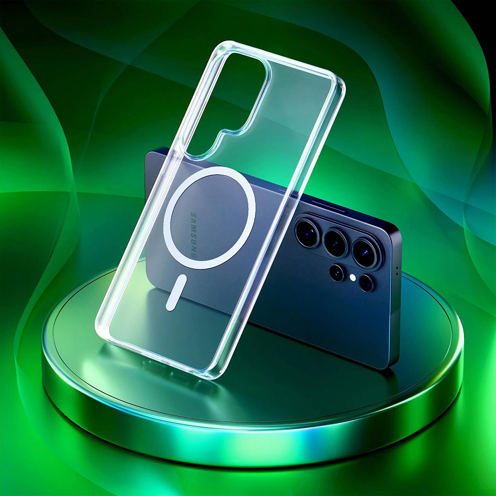 Pouzdro MagSafe pro Samsung Galaxy S26 Ultra S948, 3MK, Clear MagCase, Průhledné