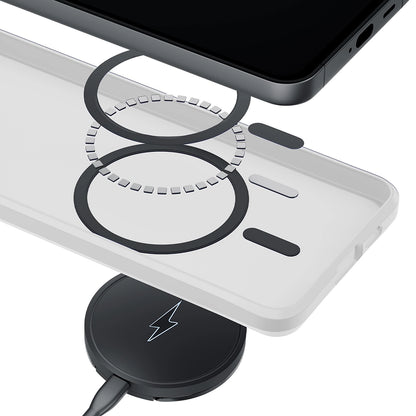 Pouzdro MagSafe pro Samsung Galaxy S26 Ultra S948, 3MK, Smoke MagCase, Bílá