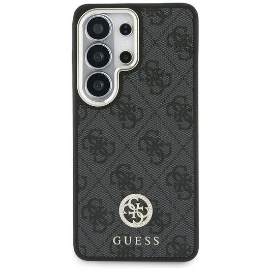 Pouzdro MagSafe pro Samsung Galaxy S26 Ultra S948, GUESS, 4G Big Rhinestone Triangle Strap, Černá