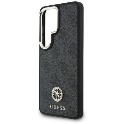 Pouzdro MagSafe pro Samsung Galaxy S26 Ultra S948, GUESS, 4G Big Rhinestone Triangle Strap, Černá