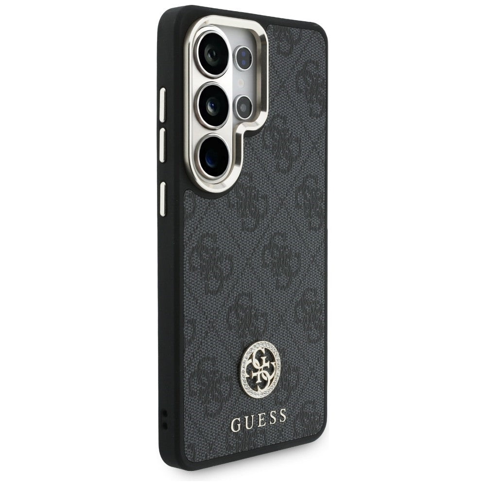 Pouzdro MagSafe pro Samsung Galaxy S26 Ultra S948, GUESS, 4G Big Rhinestone Triangle Strap, Černá