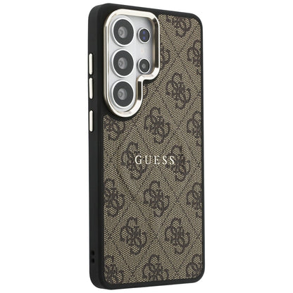 Pouzdro MagSafe pro Samsung Galaxy S26 Ultra S948, Guess, 4G Embossed Ring, hnědé