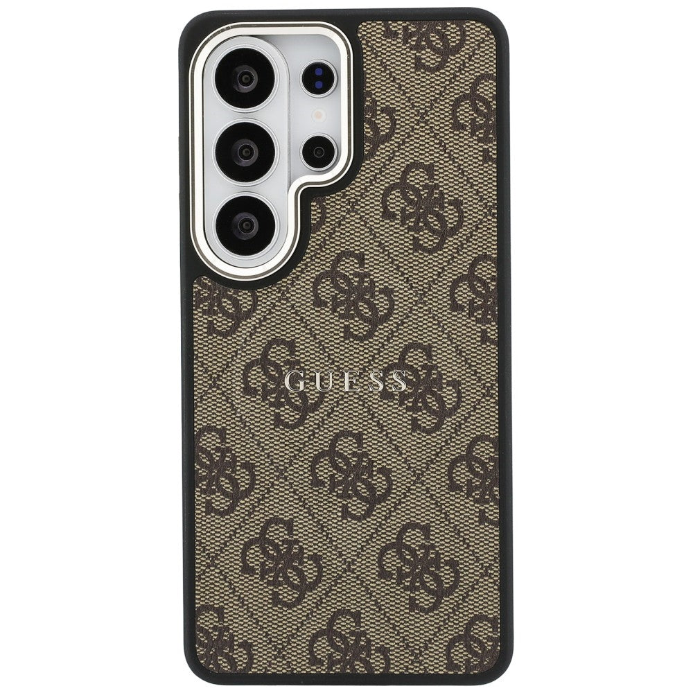 Pouzdro MagSafe pro Samsung Galaxy S26 Ultra S948, Guess, 4G Embossed Ring, hnědé