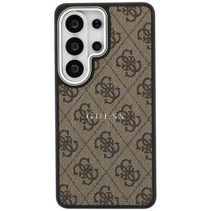 Pouzdro MagSafe pro Samsung Galaxy S26 Ultra S948, Guess, 4G Embossed Ring, hnědé