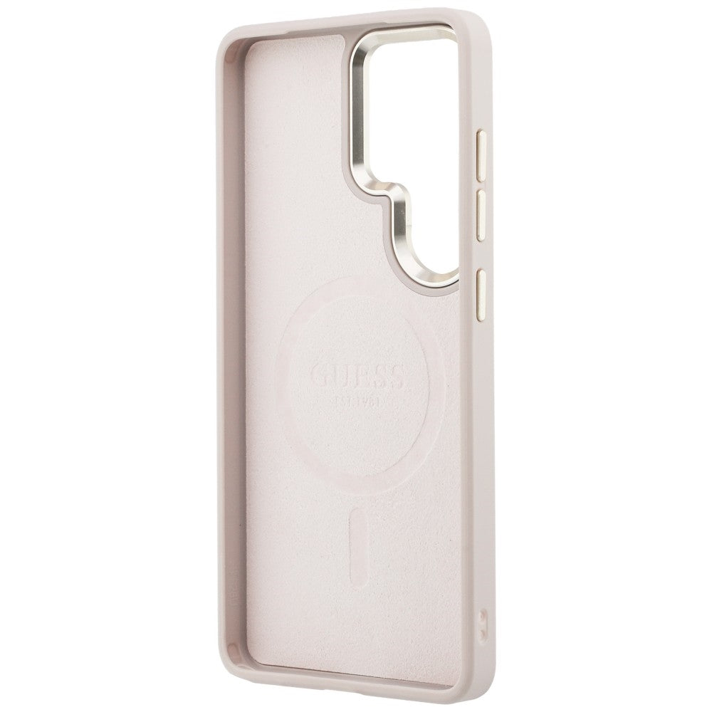 Pouzdro MagSafe pro Samsung Galaxy S26 Ultra S948, Guess, 4G Embossed Ring, Růžové