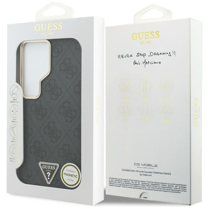 Pouzdro MagSafe pro Samsung Galaxy S26 Ultra S948, Guess, 4G Triangle Logo, Černá
