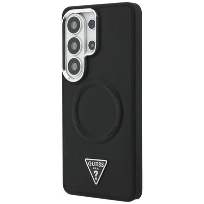 Pouzdro MagSafe pro Samsung Galaxy S26 Ultra S948, Guess, Embossed Ring Triangle Logo, Černá