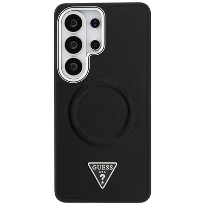 Pouzdro MagSafe pro Samsung Galaxy S26 Ultra S948, Guess, Embossed Ring Triangle Logo, Černá