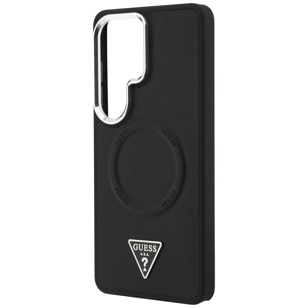 Pouzdro MagSafe pro Samsung Galaxy S26 Ultra S948, Guess, Embossed Ring Triangle Logo, Černá