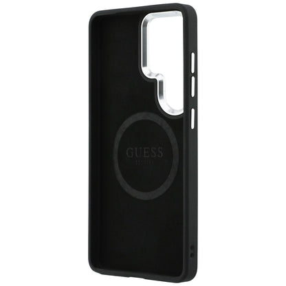 Pouzdro MagSafe pro Samsung Galaxy S26 Ultra S948, Guess, Embossed Ring Triangle Logo, Černá