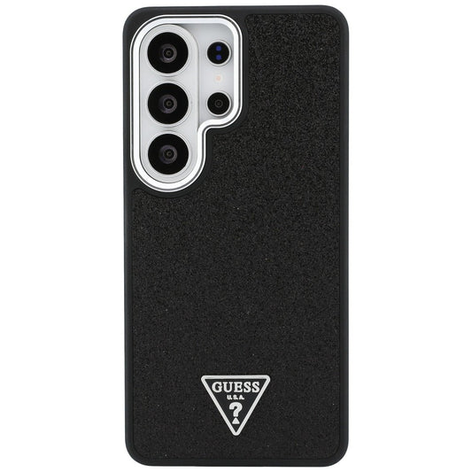 Pouzdro MagSafe pro Samsung Galaxy S26 Ultra S948, Guess, Fixed Glitter Triangle Logo, Černá