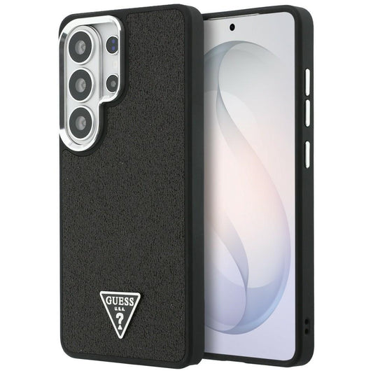 Pouzdro MagSafe pro Samsung Galaxy S26 Ultra S948, Guess, Fixed Glitter Triangle Logo, Černá