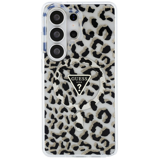 Pouzdro MagSafe pro Samsung Galaxy S26 Ultra S948, Guess, IML Leopard Pattern, Černá