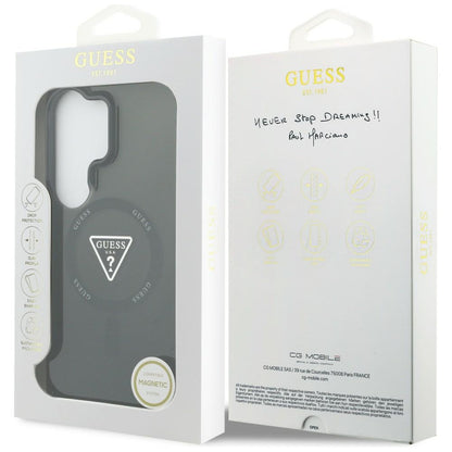 Pouzdro MagSafe pro Samsung Galaxy S26 Ultra S948, Guess, IML Gradient Triangle Logo, Černá