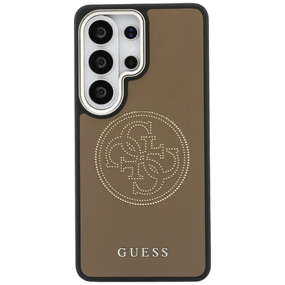 MagSafe Case for Samsung Galaxy S26 Ultra S948, Guess, Perforated Logo, Brown