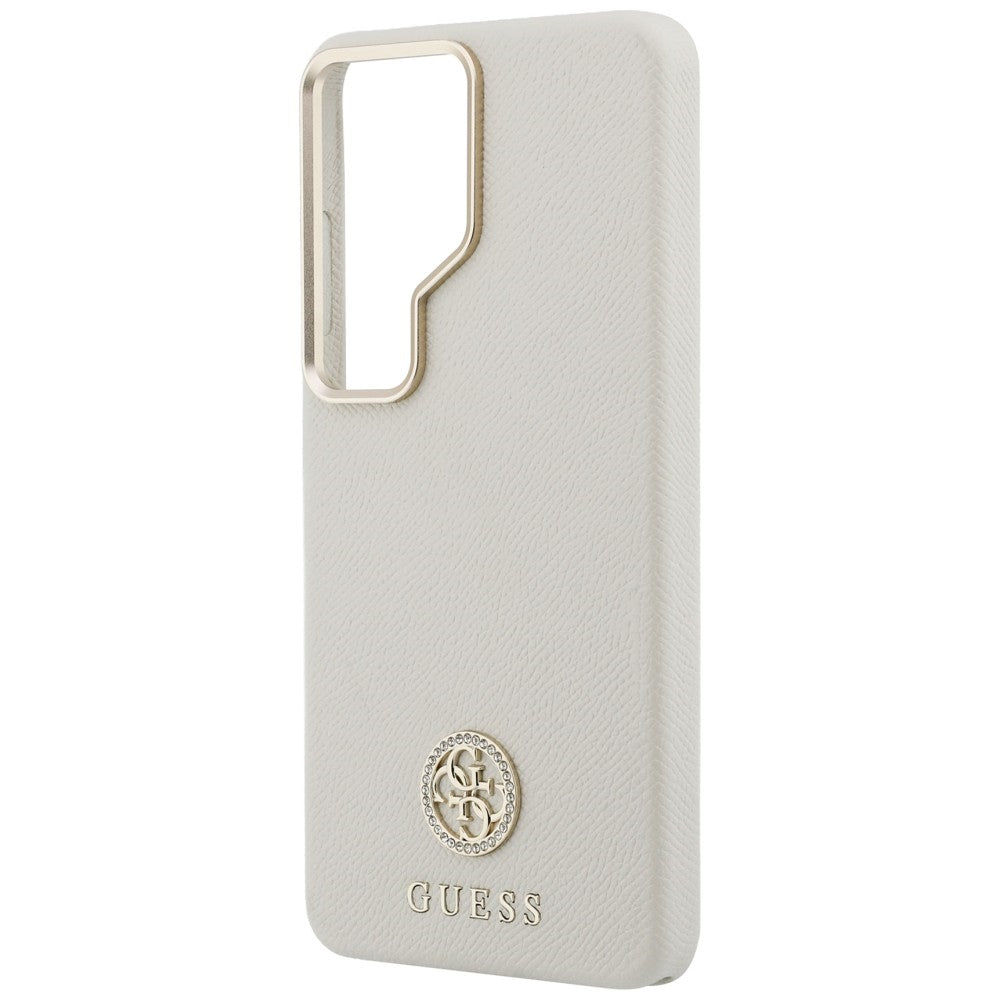 Pouzdro MagSafe pro Samsung Galaxy S26 Ultra S948, Guess, Rhinestone Round Logo, Bežové
