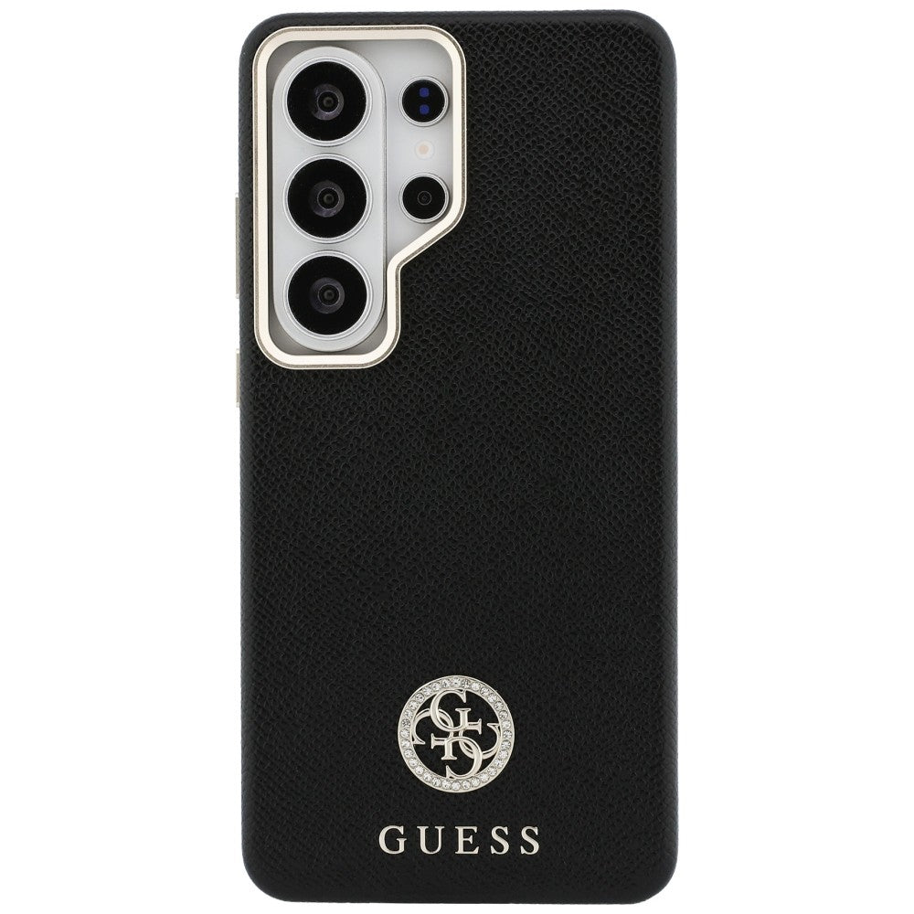 Pouzdro MagSafe pro Samsung Galaxy S26 Ultra S948, Guess, Rhinestone Round Logo, Černá