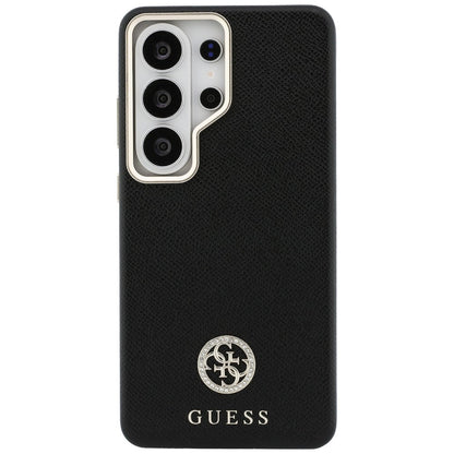 Pouzdro MagSafe pro Samsung Galaxy S26 Ultra S948, Guess, Rhinestone Round Logo, Černá