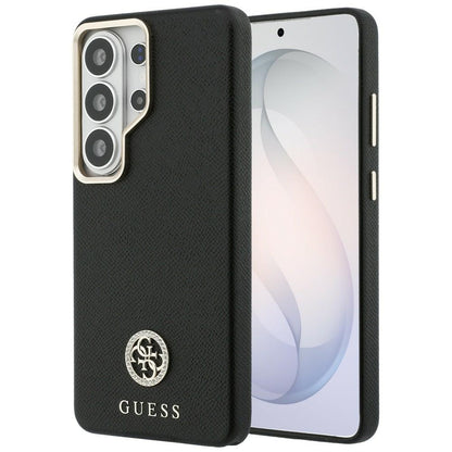 Pouzdro MagSafe pro Samsung Galaxy S26 Ultra S948, Guess, Rhinestone Round Logo, Černá