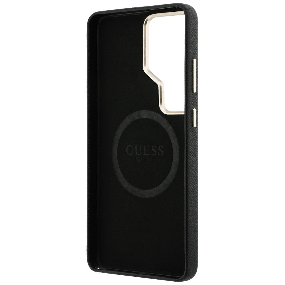 Pouzdro MagSafe pro Samsung Galaxy S26 Ultra S948, Guess, Rhinestone Round Logo, Černá