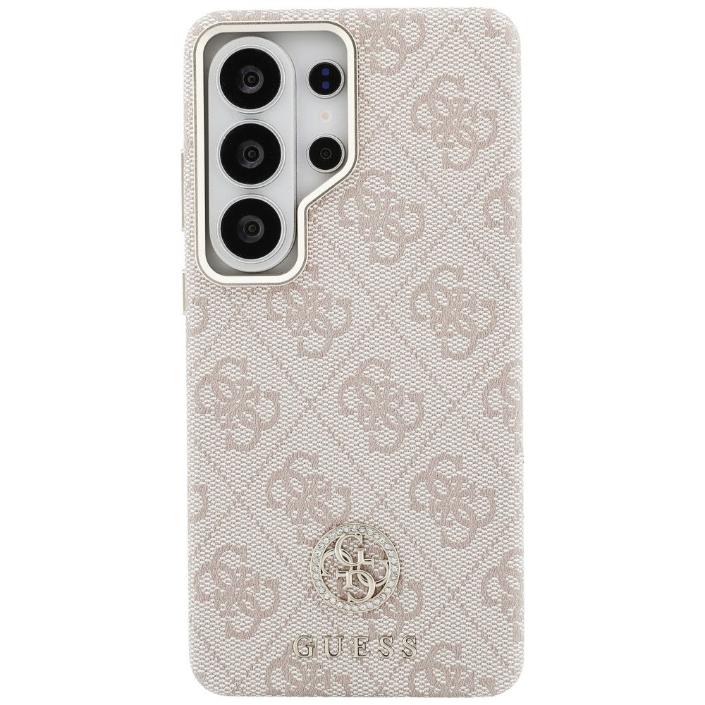 Pouzdro MagSafe pro Samsung Galaxy S26 Ultra S948, Guess, Rhinestone Round Logo, Růžové