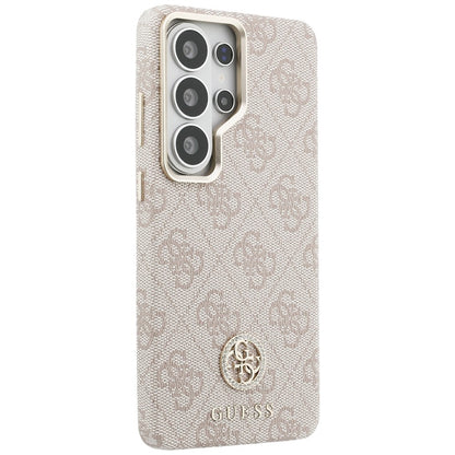 Pouzdro MagSafe pro Samsung Galaxy S26 Ultra S948, Guess, Rhinestone Round Logo, Růžové