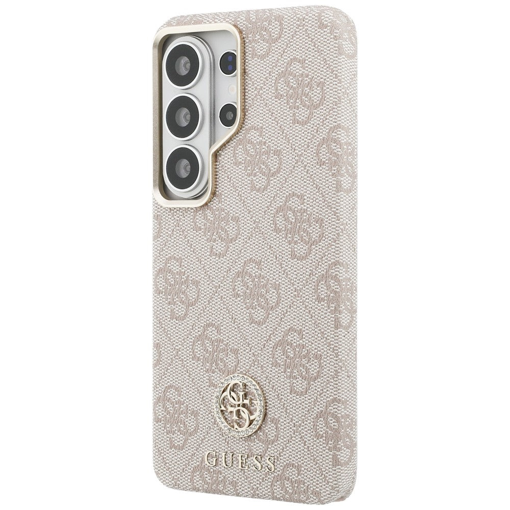 Pouzdro MagSafe pro Samsung Galaxy S26 Ultra S948, Guess, Rhinestone Round Logo, Růžové