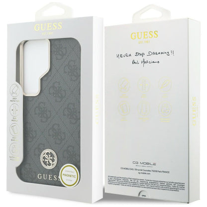 Pouzdro MagSafe pro Samsung Galaxy S26 Ultra S948, Guess, Strass Round Logo, Černá