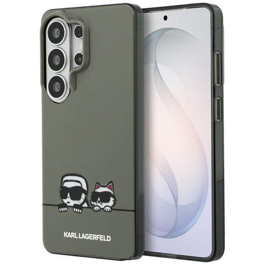 Pouzdro MagSafe pro Samsung Galaxy S26 Ultra S948, Karl Lagerfeld, IML Karl & Choupette Peekaboo Logo, Černá