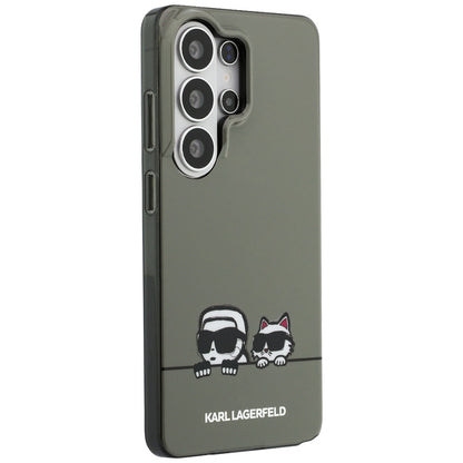 Pouzdro MagSafe pro Samsung Galaxy S26 Ultra S948, Karl Lagerfeld, IML Karl & Choupette Peekaboo Logo, Černá