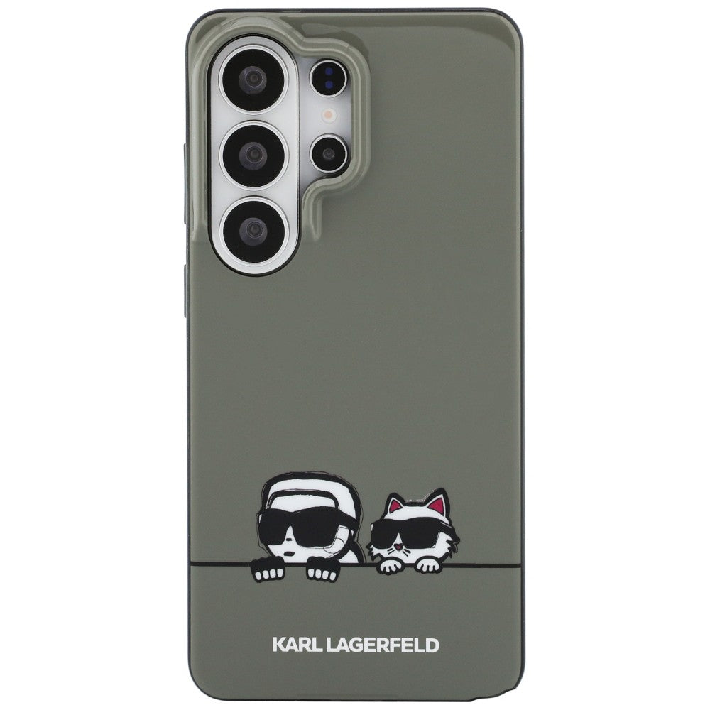 Pouzdro MagSafe pro Samsung Galaxy S26 Ultra S948, Karl Lagerfeld, IML Karl & Choupette Peekaboo Logo, Černá
