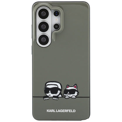 Pouzdro MagSafe pro Samsung Galaxy S26 Ultra S948, Karl Lagerfeld, IML Karl & Choupette Peekaboo Logo, Černá
