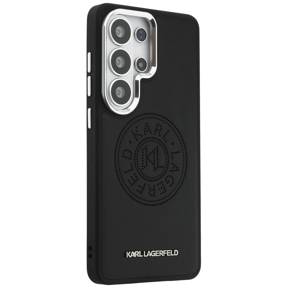 Pouzdro MagSafe pro Samsung Galaxy S26 Ultra S948, Karl Lagerfeld, Karl Round Point Logo, Černá