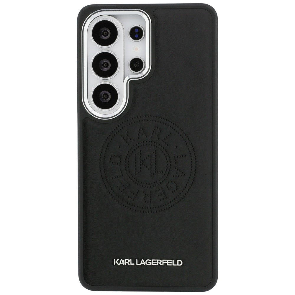Pouzdro MagSafe pro Samsung Galaxy S26 Ultra S948, Karl Lagerfeld, Karl Round Point Logo, Černá