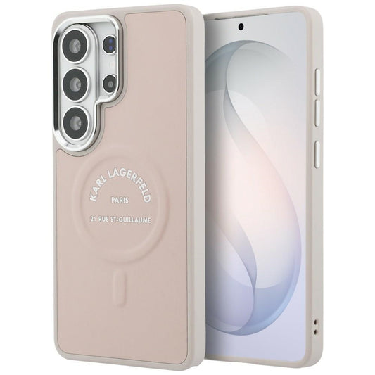 Pouzdro MagSafe pro Samsung Galaxy S26 Ultra S948, Karl Lagerfeld, Karl RSG Logo, Růžová