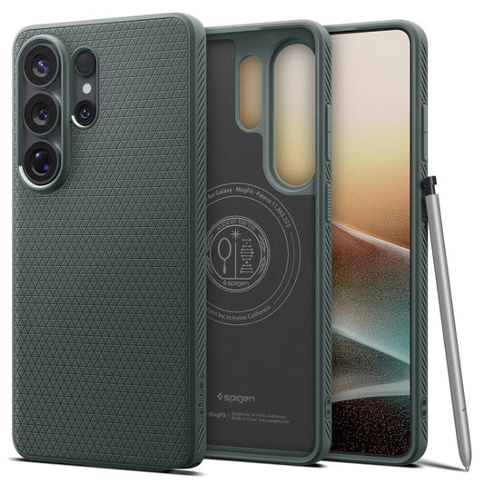 Pouzdro MagSafe pro Samsung Galaxy S26 Ultra S948, Spigen, Liquid Air, Zelená ACS10676