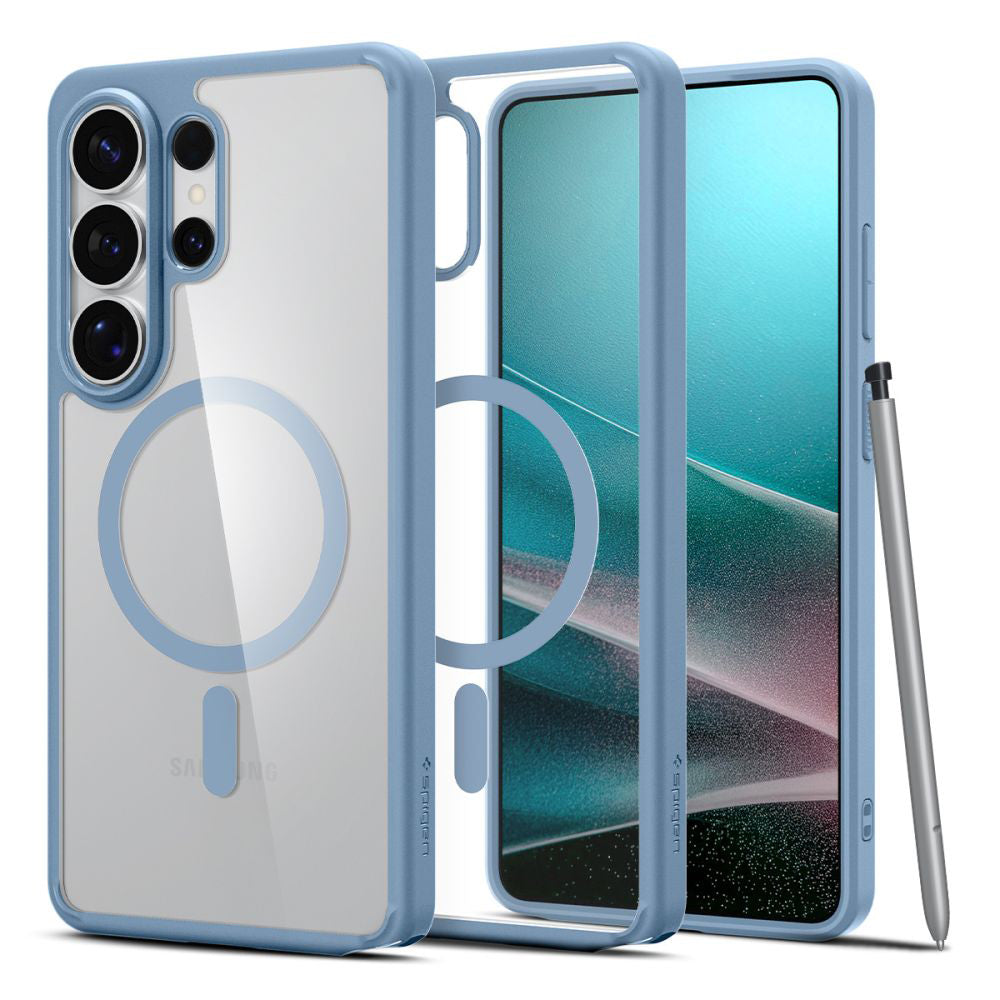 Pouzdro MagSafe pro Samsung Galaxy S26 Ultra S948, Spigen, Ultra Hybrid, Modrá ACS11207