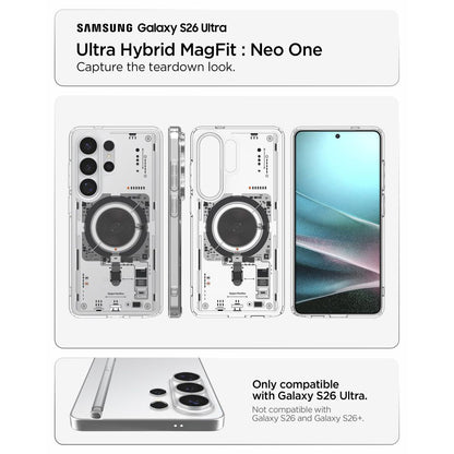 Pouzdro MagSafe pro Samsung Galaxy S26 Ultra S948, Spigen, Ultra Hybrid Neo One, Transparentní ACS11206