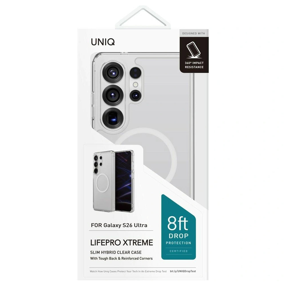 Pouzdro MagSafe pro Samsung Galaxy S26 Ultra S948, UNIQ, LifePro Xtreme MagClick, Průhledné