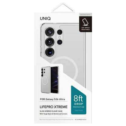 Pouzdro MagSafe pro Samsung Galaxy S26 Ultra S948, UNIQ, LifePro Xtreme MagClick, Průhledné