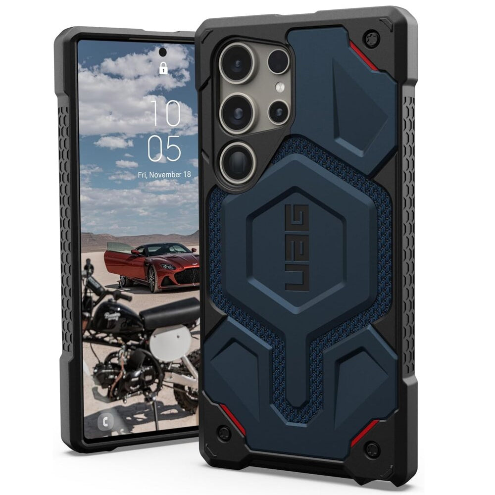 MagSafe Case for Samsung Galaxy S26 Ultra S948, Urban Armor Gear, Monarch Pro Kevlar, Navy Blue