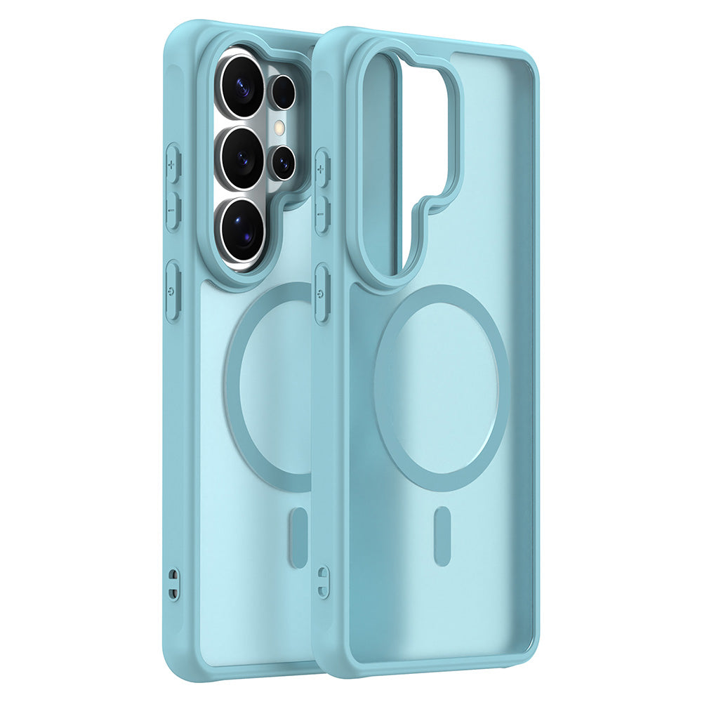 Pouzdro MagSafe pro Samsung Galaxy S26 Ultra, Techsuit, HaloFrost II, Světle zelená