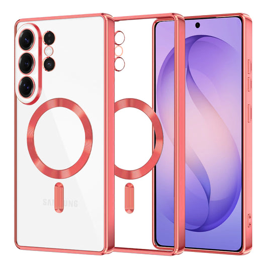 Pouzdro MagSafe pro Samsung Galaxy S26 Ultra, Techsuit, Luxury Crystal, Růžová