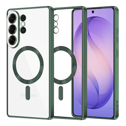 Pouzdro MagSafe pro Samsung Galaxy S26 Ultra, Techsuit, Luxury Crystal, Tmavě zelená