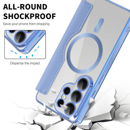 Pouzdro MagSafe pro Samsung Galaxy S26 Ultra, Techsuit, SmartMag Book, Modrá