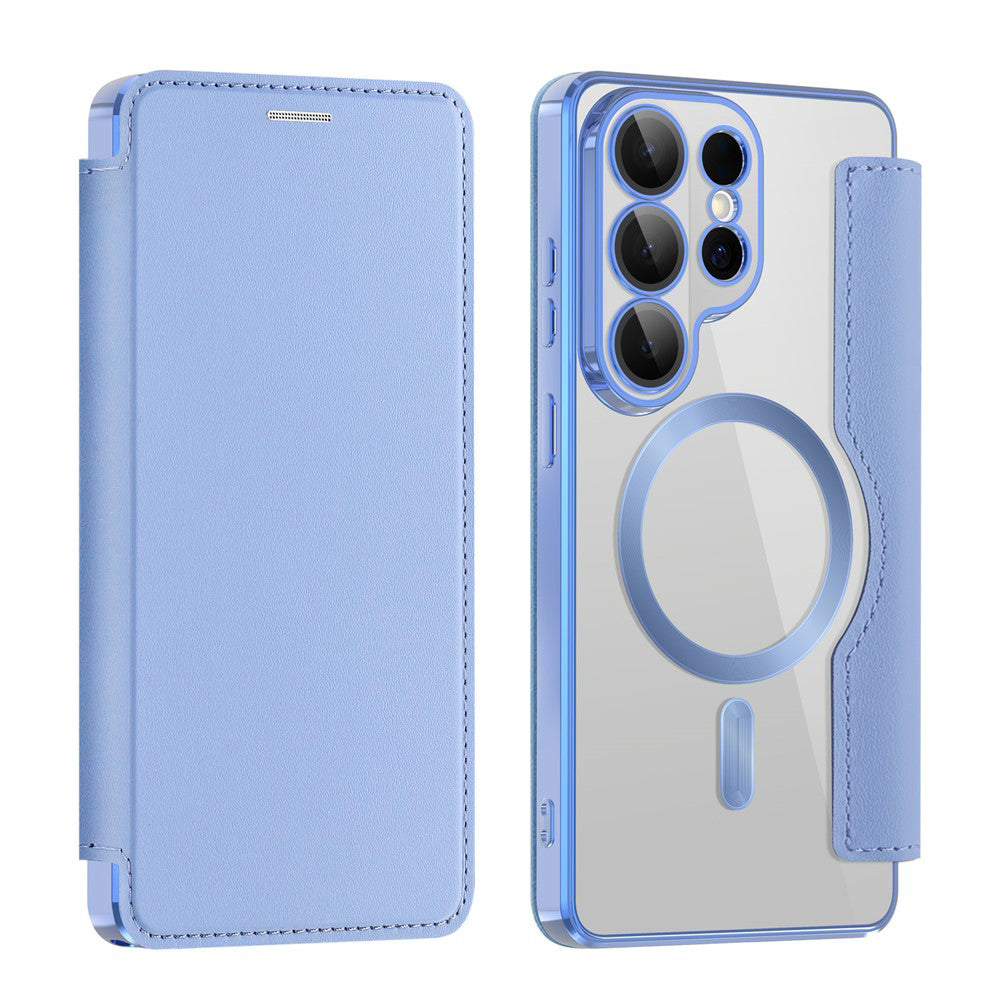 Pouzdro MagSafe pro Samsung Galaxy S26 Ultra, Techsuit, SmartMag Book, Modrá