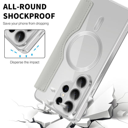 Pouzdro MagSafe pro Samsung Galaxy S26 Ultra, Techsuit, SmartMag Book, Šedé